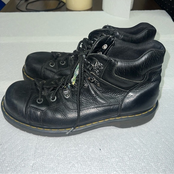 Dr Martens 10962 Men\'s Size 12 Black Leather Motorcycle 8 Eyelet Combat Boots main image 8
